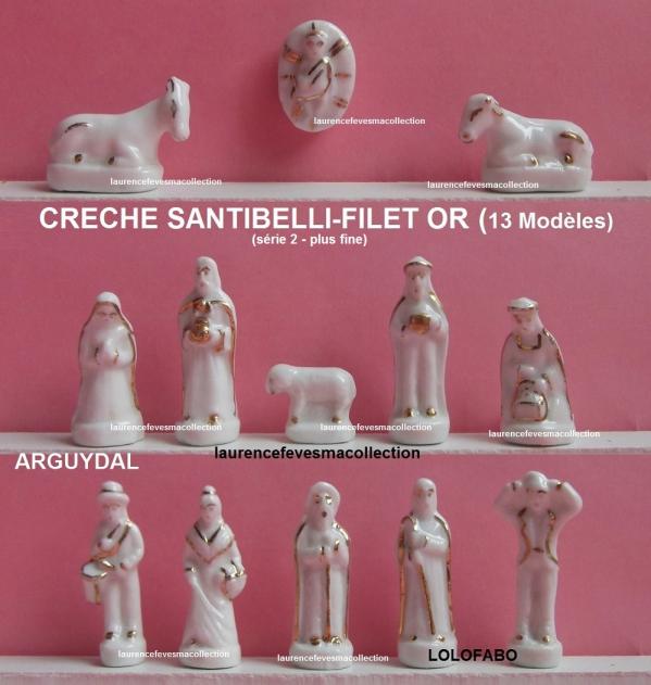 0 feves santibellis 13 modeles santons creche pastorale serie complete ref c02 blanc filet or 2 tiroir